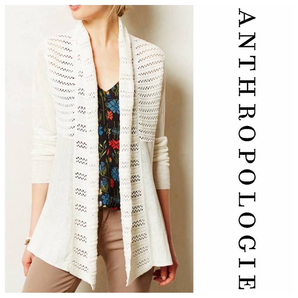 ANTHROPOLOGIE Angel of the North Knit Cardigan - Size L